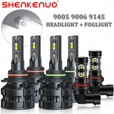 9005+9006+9145 LED Headlight Hi/Lo Beam Fog L...