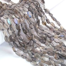 1 Strand Labradorite Faceted Briolettes -Oval Shape Briolettes -10mmx6mm - 8mm