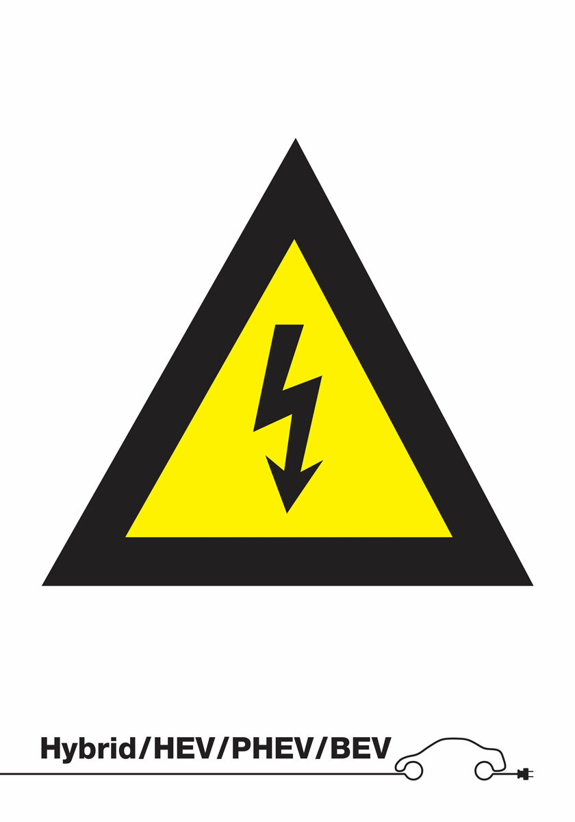 Laser 7577 Danger High Voltage Sign (without text)