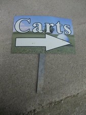 Carts here ARROW Metal 11 3/4" x 7 3/4" 14 1/2" tall yard instruction sign