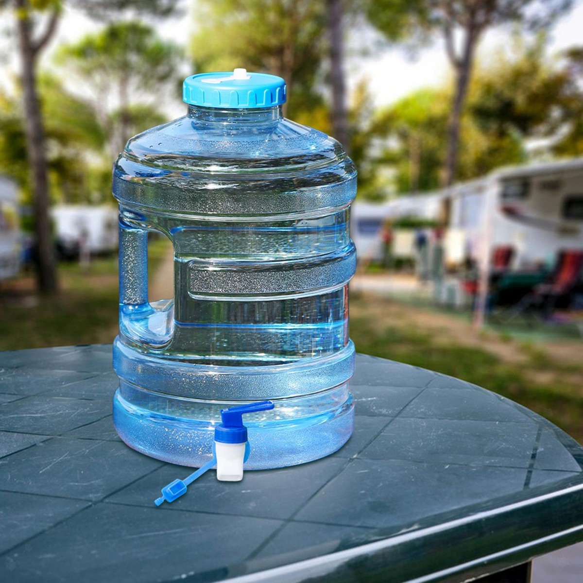 Tanica Acqua Rubinetto Zincato Serbatoio Acqua 20 Litri Blu Con - Foto 4
