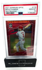 BRYCE HARPER 2021 Donruss Optic Red Dragon Prizm 064/110 #176 PSA 10 PHILLIES