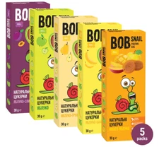 Bob Snail Fruit Candies Fruit Mix 150 g (5 pcs. x 30 g). Sugar-free candies