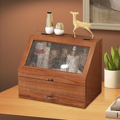 Holz Make-up Organizer für Waschtisch große Kosmetik Vitrine für Arbeitsplatte