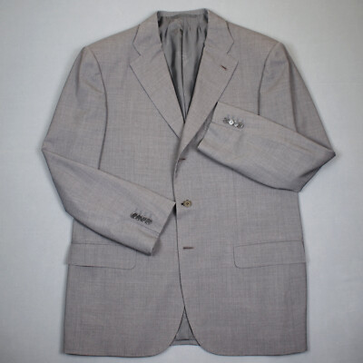 BRIONI Herren Jacke Seide Wolle Gr. IT 52 / L / Large grau Blazer