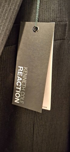 Kenneth Cole Reaction Men's Suit Jacket 46L 40W Charcoal Grey Brand New Tags - Picture 5 of 9