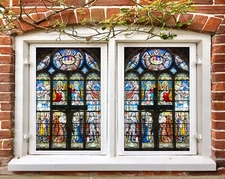 3D Group Gods A35 Window Film Print Sticker Cling Stained Glass UV Sinsin
