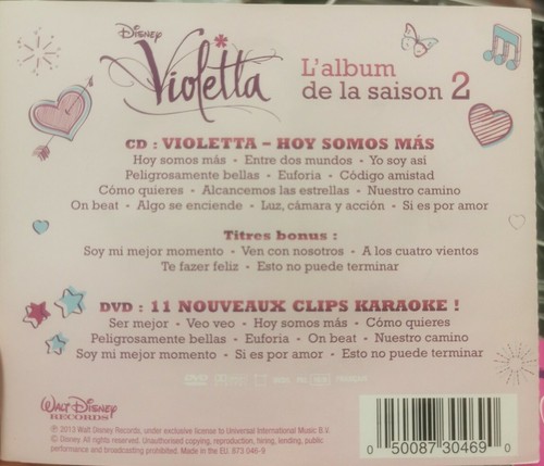 Violetta Cd L'album de la saison 2 disney Hoy somos mas cd dvd - Foto 4 di 6