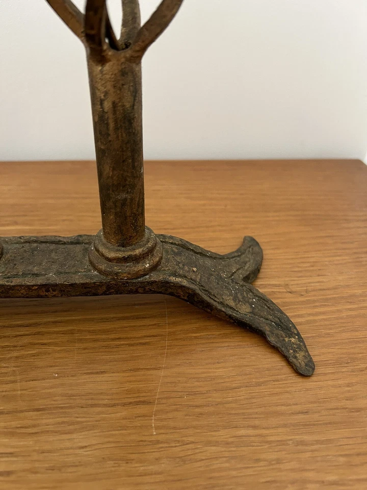 BOUGEOIR FER FORGÉ DORÉ ART AND CRAFT DLG POUENAT - Photo 4/4