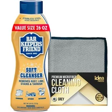 Idea Home Bar Keepers Friend Soft Cleanser (VALUE PACK 26 OZ) Multipurpose Cl...