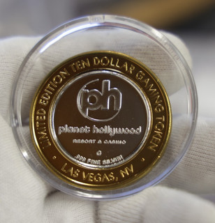Planet Hollywood Las Vegas NV Casino $10 Gaming Token .999 Fine Silver Strike..