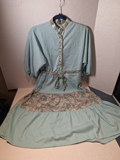 Vintage 1960s House Dress Woman's 8 Polyester Blend Retro