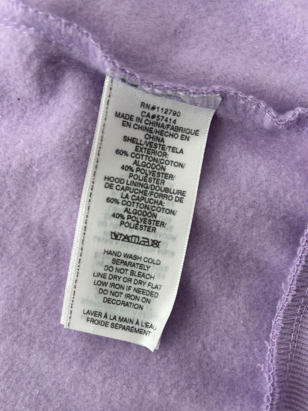 Women’s Medium True Religion Lilac Crystal Horseshoe Medium Zip Hoodie thumbnail 8