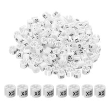 300 Pcs Clothes Hanger Marker XS Fit Rod Garment Size Tag White