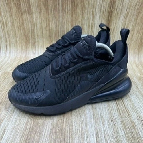 Nike Air Max 270 Womens 7 Youth Size 5.5Y Triple Black Shoes Sneakers BQ5776-001 - Image 3 of 4