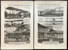“American WWI Aeroplanes” 1919 pictorial Le Pere~Curtiss~Aeromarine~De Haviland+