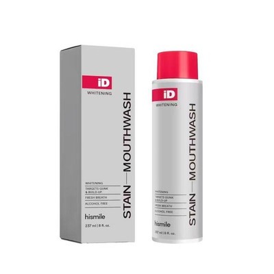Hismile iD Stain Whitening Mouthwash, Peroxide Rinse, Gunk Removing Mouthwash