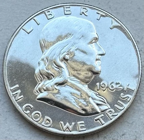 1962 Proof Franklin Half Dollar 90% Silver-INV#8901