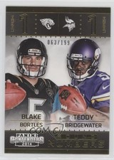 2014 Contenders Round Numbers Gold /199 Blake Bortles Teddy Bridgewater #17 z4k