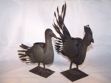 Sch&ouml;ne Alte Blechv&ouml;gel * Huhn und Hahn * - Lagerware -