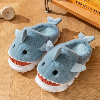 Fluffy Women Slippers Winter Fuzzy Fur Home Cute Cartoon Flat Platform Slides