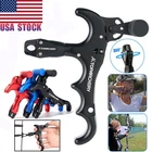 Archery 4 Finger Grip Thumb Release 360° Rotate Compound Bow Release Aid Trigger