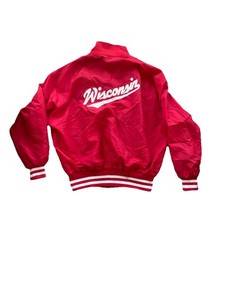 Vintage 1980s Wisconsin Badgers Varsity Jacket Size XXL 52-54 Dunbrooke Pla-Jac