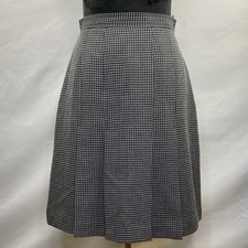 Vintage Worthington Black White Pleated Skirt Academia Preppy Size 6