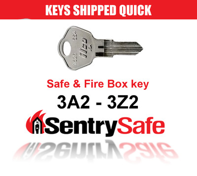 Sentry Safe & Fire Box keys / Select your key code / Series 3A2 - 3Z2