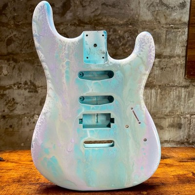 Warmtone Custom Guitars HSS Strat Guitar Body  Swirls 