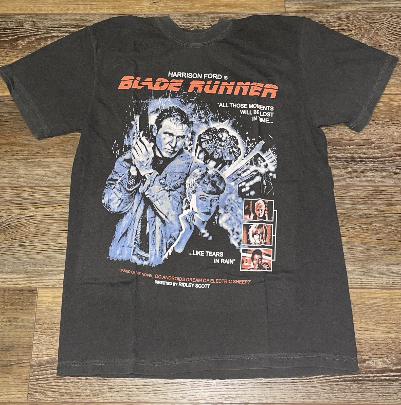 Blade Runner Scifi Movie Rare PROMO Graphic Tee Shirt MINT Mens L Harrison Ford