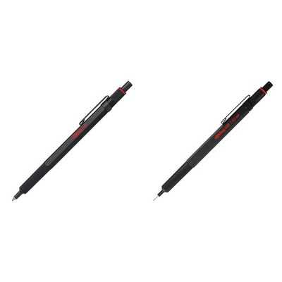 Rotring 600 Mechanical Pencil, 0.5 mm, Black & 600 Ballpoint Pen,
