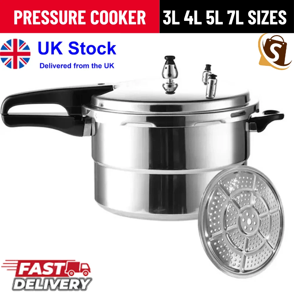 Aluminum Pressure Cooker 3L 4L 5L 7L Fast Cooking Pot with Safe Lid Cookware