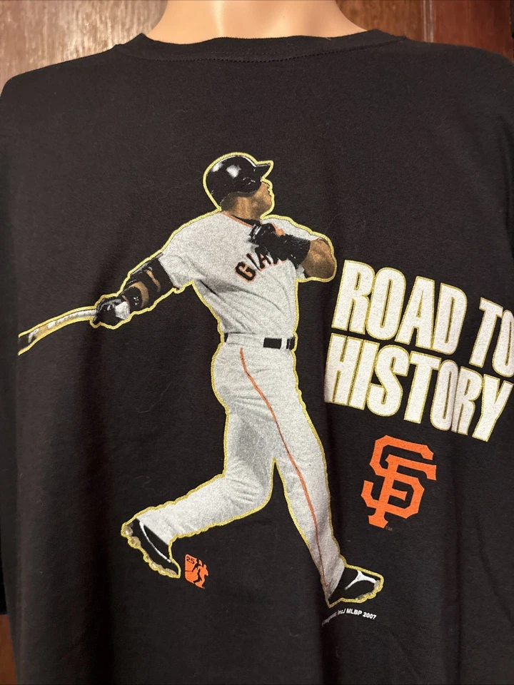 NWT Vintage Barry Bonds San Francisco Giants ROAD TO HISTORY Shirt Size 2XL - Image 2 of 4