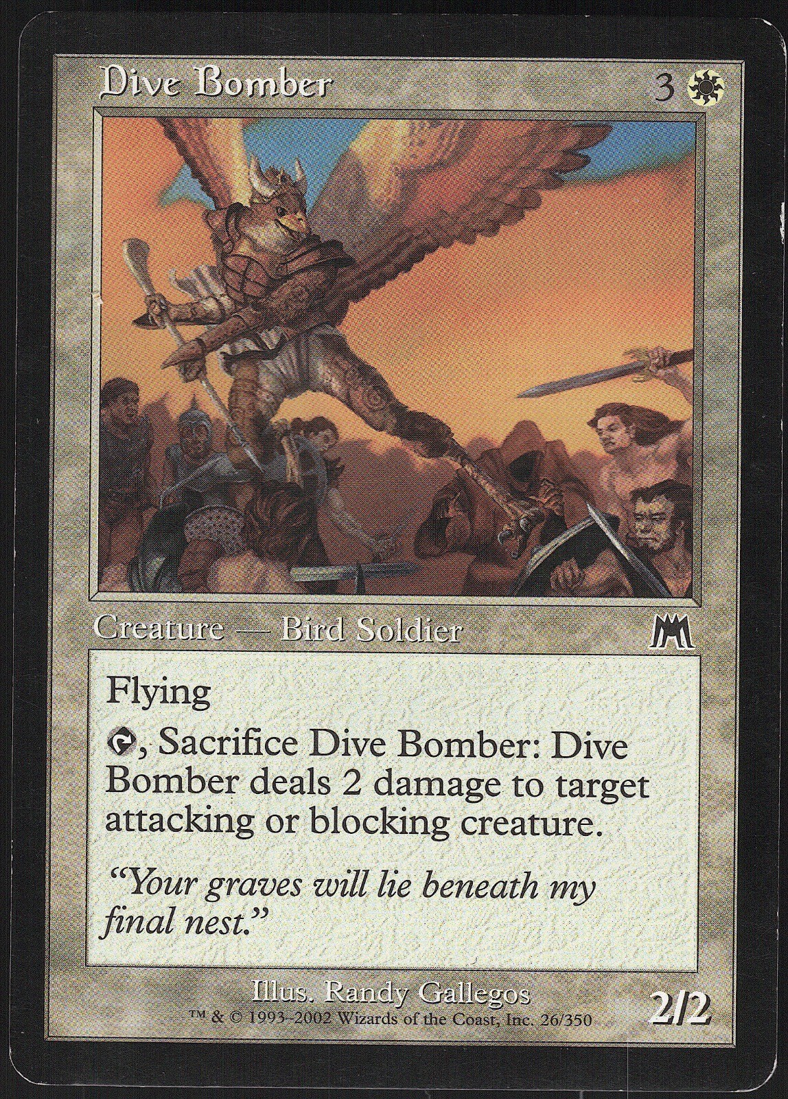 Dive Bomber 26 Common Onslaught Magic: The Gathering Damaged