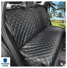 Dog Car Seat Cover Back Seat PU Leather Waterproof Scratch Resistant Black