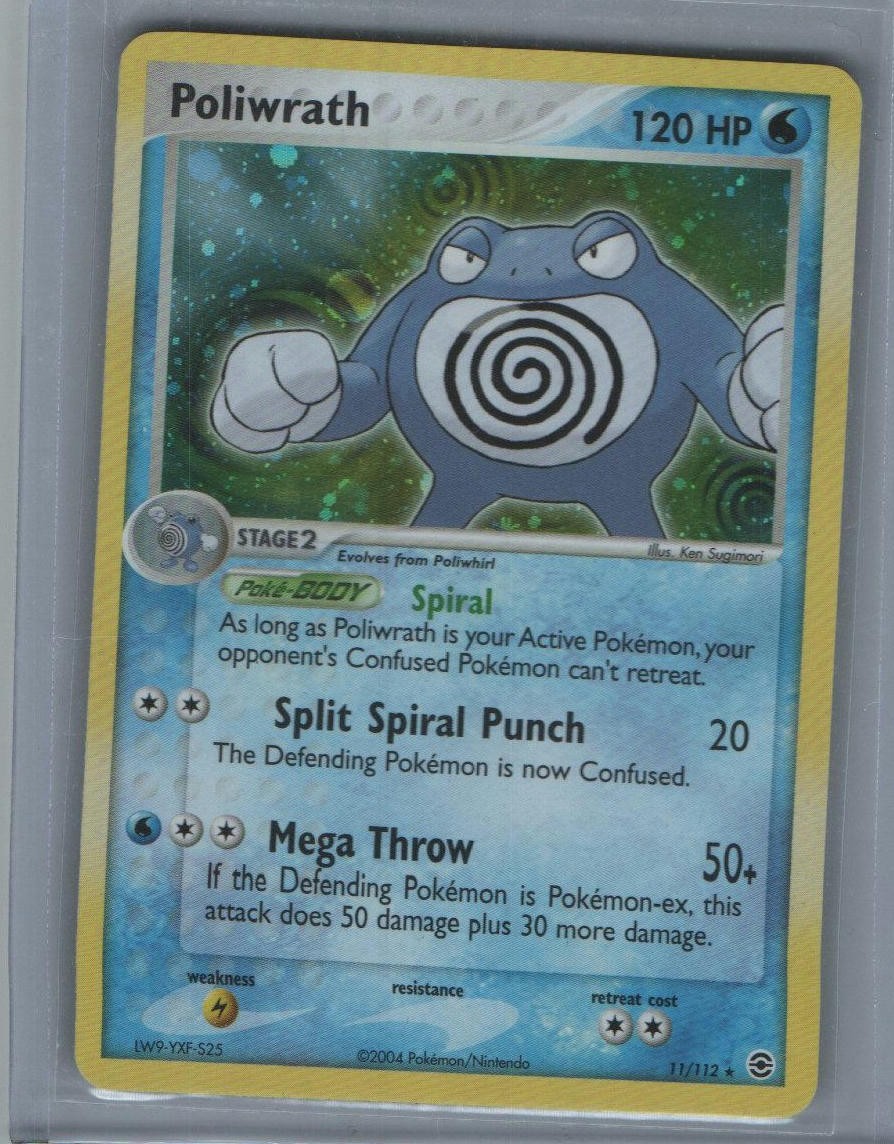 Poliwrath Holo Rare FireRed & LeafGreen 11/112 NM