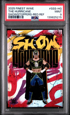 #ad #ad The Hurricane 2025 Topps Finest WWE Showstoppers # 5 Red Ref PSA 9 $149.99
