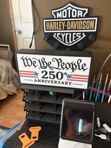 USA We The People LED Light Box Runs On USB Power 3d Printed