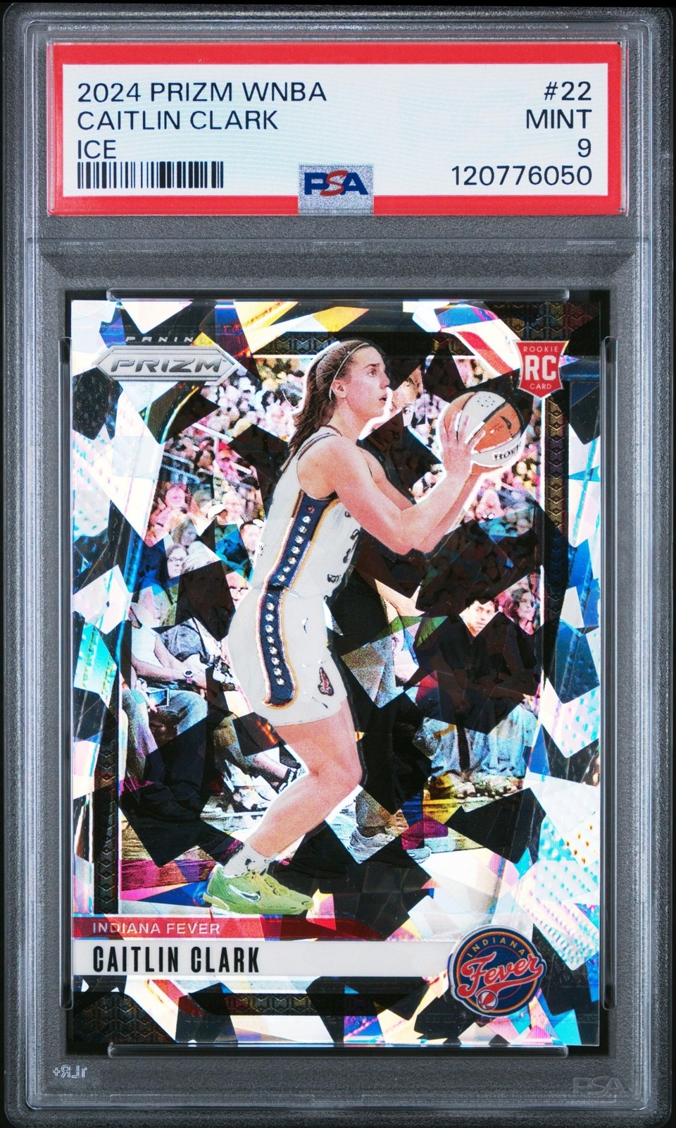 2024 Panini WNBA Prizm Basketball Caitlin Clark #22 RC Rookie Ice PSA 9