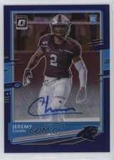 2020 Panini Donruss Optic Rookies Purple Prizm 19/35 Jeremy Chinn #139 Auto 08gc