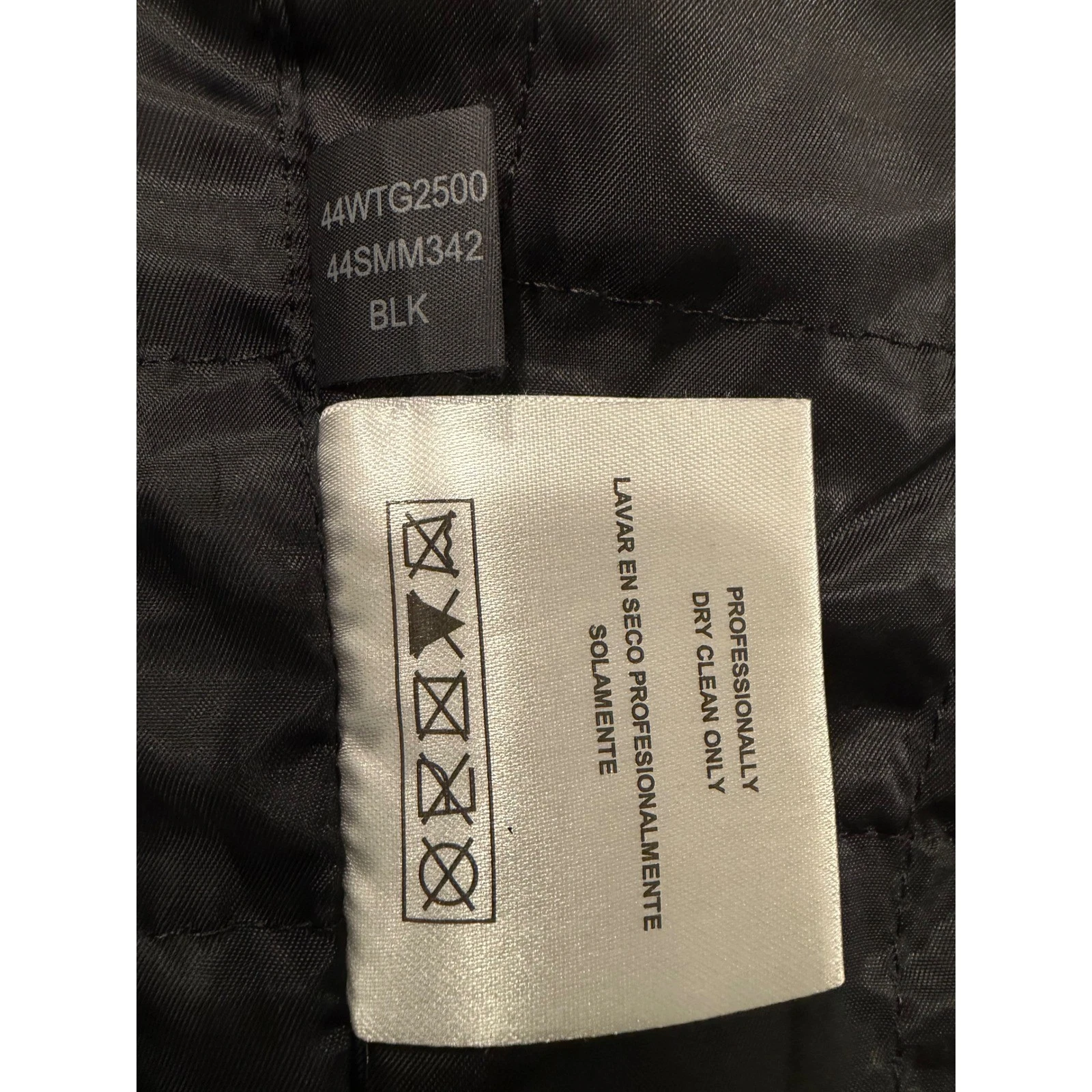Kenneth Cole Reaction Mens Peacoat Jacket M Black Double Breasted Knit Bib Coat image 8
