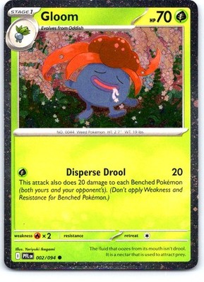Gloom 002/094 Common Phantasmal Flames Pokemon Near Mint