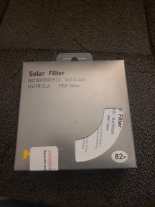 NiSi 82mm Solar Pro Nano UV/IR Cut ND100000 16.6-Stop Filter