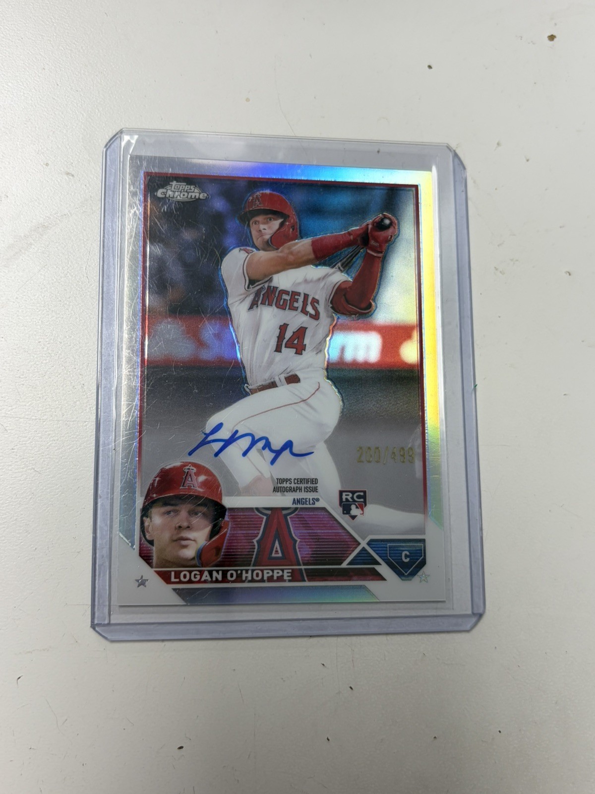 2023 Topps Chrome - Rookie Autograph Logan O'Hoppe RA-LO Refractor /499 (AU, RC)