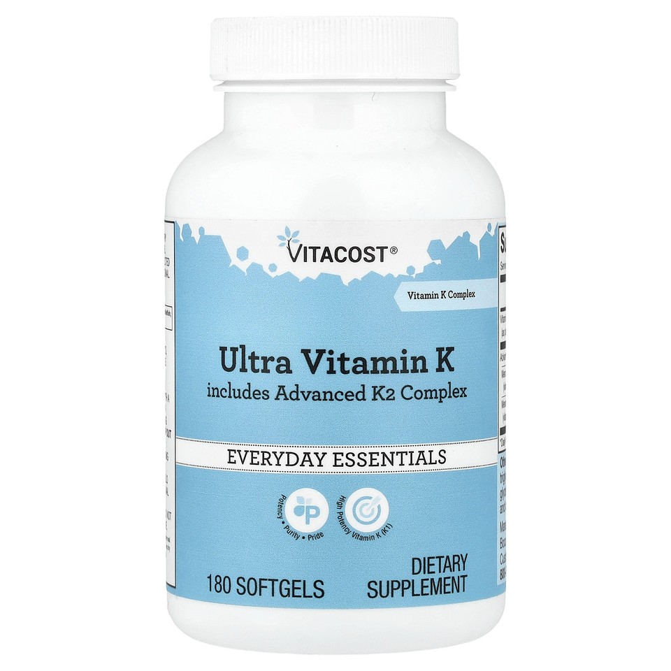 Everyday Essentials, Ultra Vitamin K Includes Advanced K2 Complex, 180 Softgels