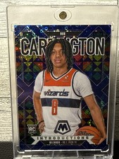 2024-25 Panini Mosaic Introduction Bub Carrington Blue Fast Break Prizm /85 (RC)