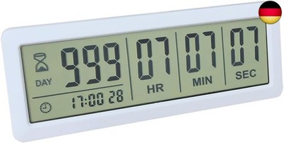 FCXJTU Digitale Countdown-Tage-Timer-Uhr, weiß, verbesserte große 9