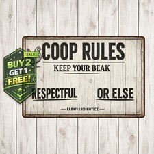 Chicken Coop Cluck Around And Find Out Funny Metal Tin Sign 8x12