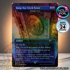 Kings Bay Clock Tower(Midnight Clock)#2217(RARE)✨RAINBOW FOIL✨ Secret Lair - MTG